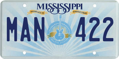 MS license plate MAN422