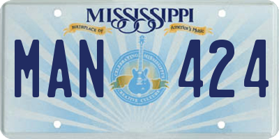 MS license plate MAN424