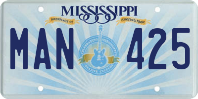 MS license plate MAN425