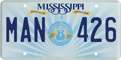 MS license plate MAN426