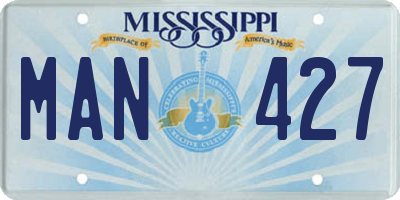 MS license plate MAN427