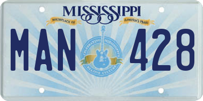MS license plate MAN428