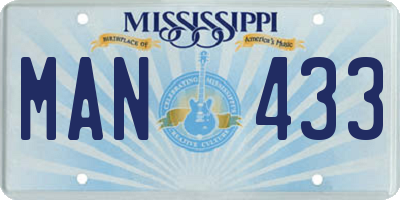 MS license plate MAN433