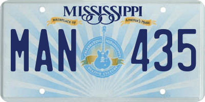MS license plate MAN435
