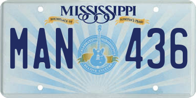 MS license plate MAN436