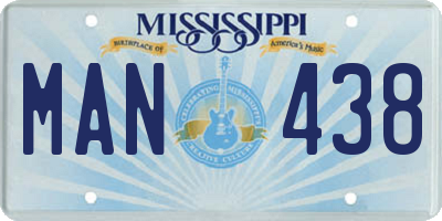MS license plate MAN438