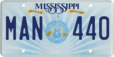 MS license plate MAN440