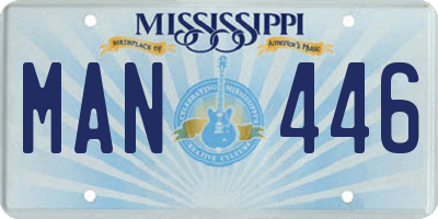MS license plate MAN446