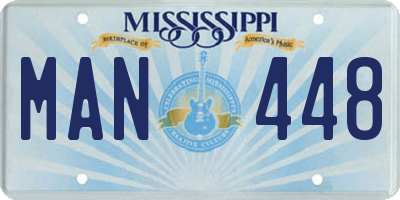MS license plate MAN448
