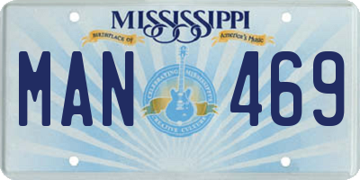 MS license plate MAN469