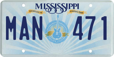 MS license plate MAN471