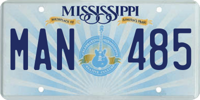 MS license plate MAN485