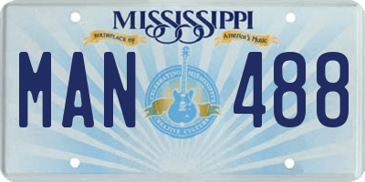 MS license plate MAN488