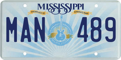 MS license plate MAN489