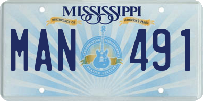 MS license plate MAN491