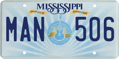 MS license plate MAN506