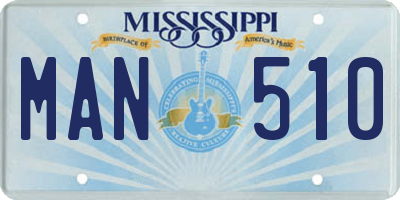 MS license plate MAN510