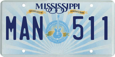 MS license plate MAN511