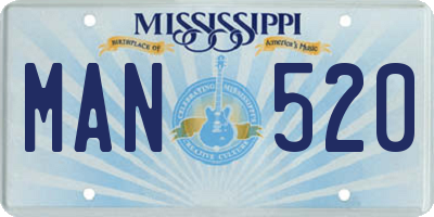 MS license plate MAN520
