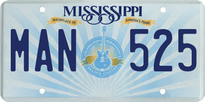 MS license plate MAN525