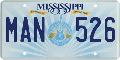 MS license plate MAN526