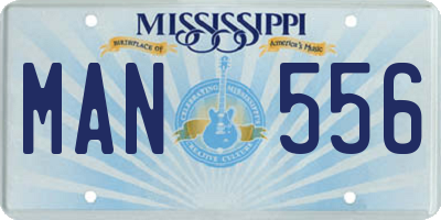 MS license plate MAN556
