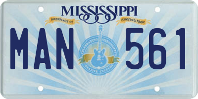 MS license plate MAN561