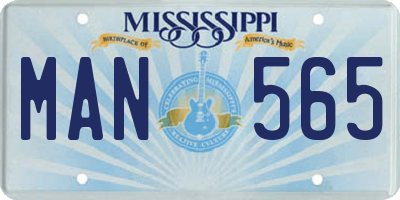 MS license plate MAN565