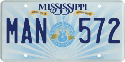 MS license plate MAN572