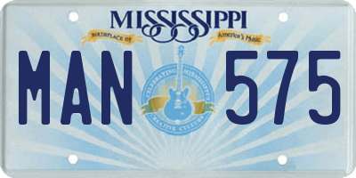 MS license plate MAN575