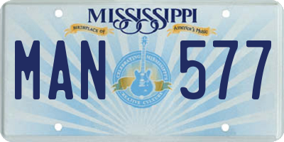 MS license plate MAN577