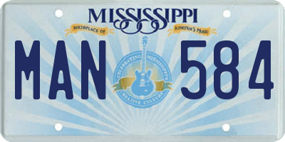 MS license plate MAN584
