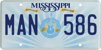 MS license plate MAN586