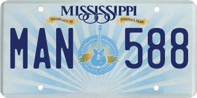MS license plate MAN588
