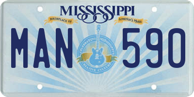MS license plate MAN590