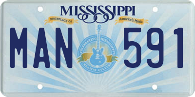 MS license plate MAN591