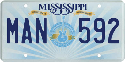 MS license plate MAN592