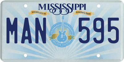 MS license plate MAN595