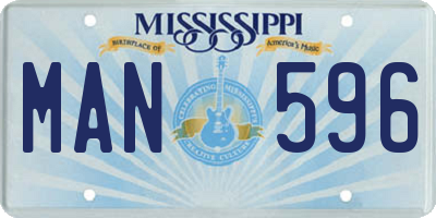 MS license plate MAN596