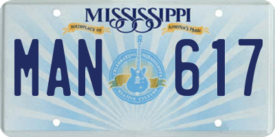 MS license plate MAN617