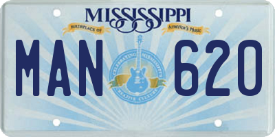 MS license plate MAN620