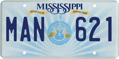MS license plate MAN621