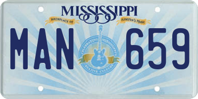 MS license plate MAN659