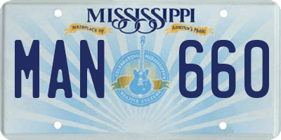 MS license plate MAN660