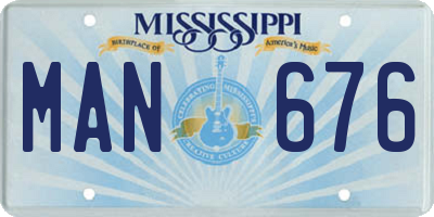 MS license plate MAN676