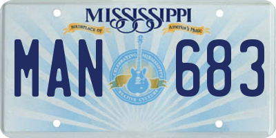 MS license plate MAN683