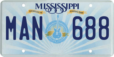 MS license plate MAN688