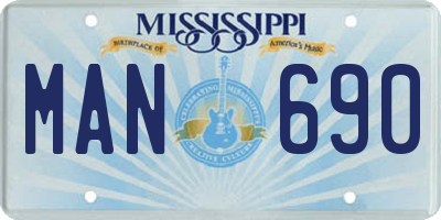MS license plate MAN690
