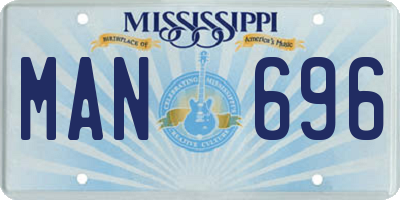 MS license plate MAN696