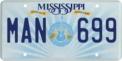 MS license plate MAN699